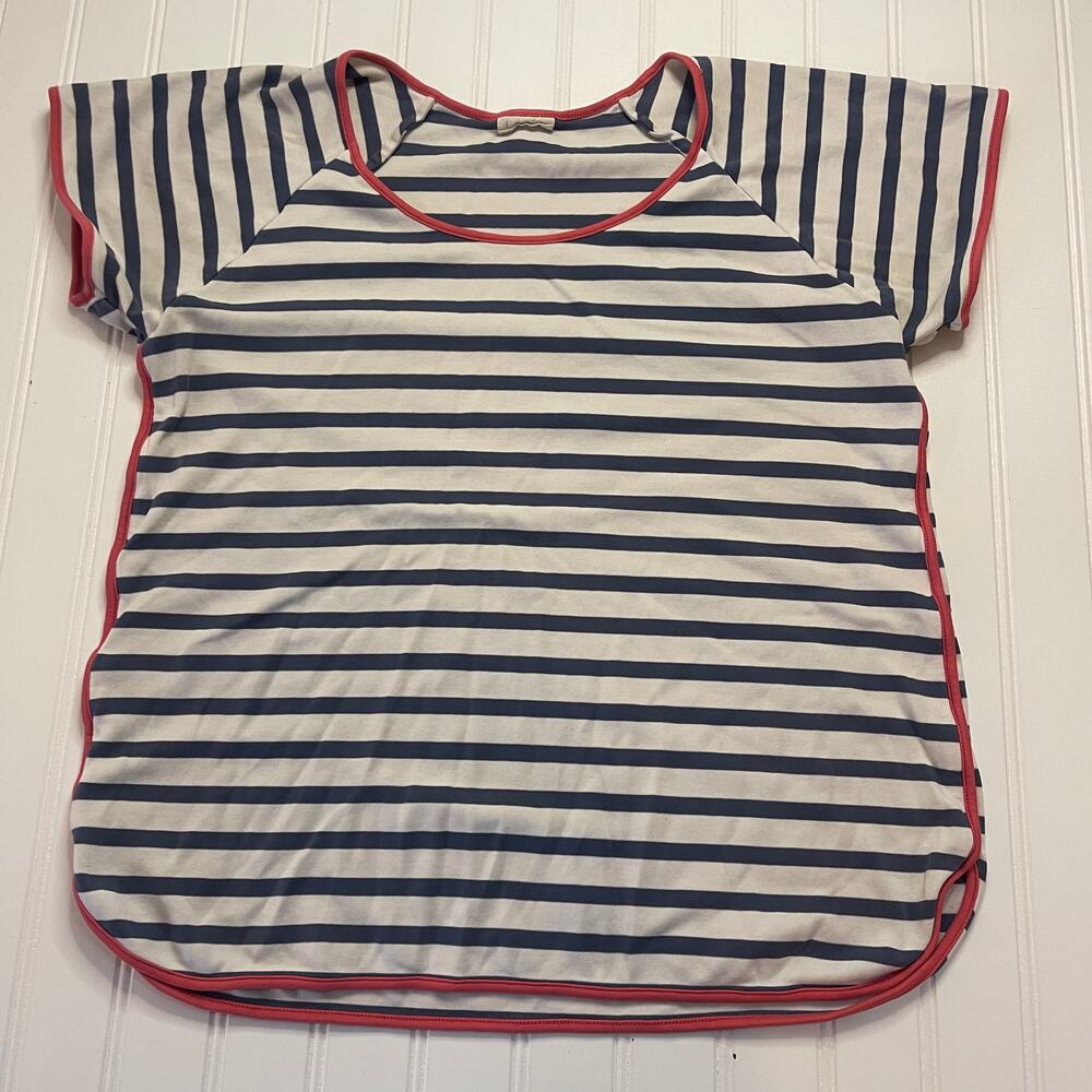Lake‎ Pajamas Striped Pajama Top Only Pima Cotton Lounge Womens Small